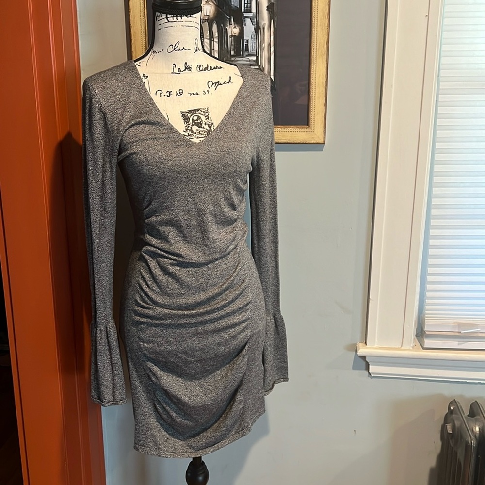 Express Body-Con Bell-Sleeve Dress (M)